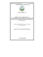 Tóm tắt Luận án tiến sĩ Dược học: Nghiên cứu đặc điểm thực vật, thành phần hóa học và một số tác dụng sinh học của hai loài Giảo cổ lam Gynostemma sp. tại Việt Nam