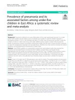 Prevalence of pneumonia and its associated factors among under-five children in East Africa: A systematic review and meta-analysis
