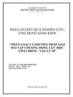 Phân loại và phương pháp giải bài tập chương  động lực học chất điểm  vật lý 10