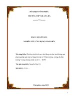 SKKN phát huy tính tích cực, chủ động của học sinh thông qua phương pháp giải một số dạng bài tập về “điện trường  cường độ điện trường” trong chương trình vật lí 11 