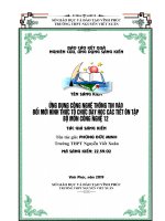 SKKN ứng dụng CNTT  vào đổi mới hình thức dạy học các tiết ôn tập bộ môn công nghệ 12 