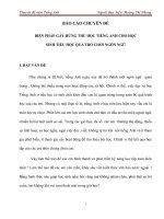 SKKN báo cáo CHUYÊN đề BIỆN PHÁP gây HỨNG THÚ học TIẾNG ANH CHO học SINH TIỂU học QUA TRÒ CHƠI NGÔN NGỮ