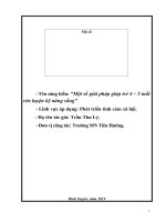 SKKN một số giải pháp giúp trẻ 4 – 5 tuổi rèn luyện kỹ năng sống 