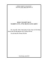 SKKN một số biện pháp chỉ đạo công tác bồi dưỡng chuyên môn cho đội ngũ giáo viên ở trường tiểu học