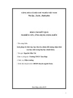 SKKN giải pháp tổ chức dạy học theo ba nhóm đối tượng nhận thức của học sinh trong lớp học chính khóa 