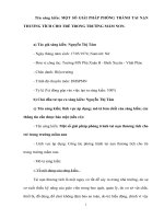 SKKN một số GIẢI PHÁP PHÒNG TRÁNH TAI nạn THƯƠNG TÍCH CHO TRẺ TRONG TRƯỜNG mầm NON  