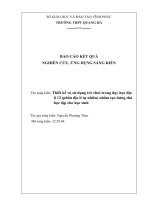 SKKN thiết kế và sử dụng trò chơi trong dạy học địa lí 12 (phần địa lí tự nhiên) nhằm tạo hứng thú học tập cho học sinh