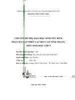 CHUYÊN đề PHỤ đạo học SINH yếu kém PHẦN bài tập PHÉP LAI một cặp TÍNH TRẠNG môn SINH học lớp 9 