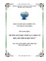 SKKN bồi DƯỠNG học SINH GIỎI  ( HƯỚNG dẫn học SINH lựa CHỌN vẽ BIỂU đồ  THÍCH  hợp NHẤT 