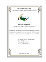 SKKN đổi mới phương pháp dạy học theo định hướng phát triển năng lực học sinh qua chuyên đề tuần hoàn máu nhằm nâng cao hứng thú học tập môn sinh học cho học sinh THPT 