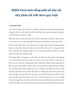 SKKN cách tính tổng một số dãy số, dãy phân số viết theo quy luật 