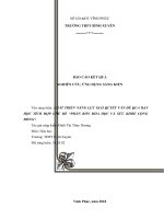 SKKN phát triển năng lực giải quyết vấn đề và sáng tạo qua dạy học tích hợp chủ đề phân bón hóa học và sức khỏe cộng đồng 