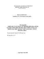 SKKN thiết kế và sử dụng câu hỏi để kiểm tra, đánh giá học sinh theo hướng phát triển năng lực trong dạy học lịch sử việt nam (1945 – 1975) ở trường THPT 