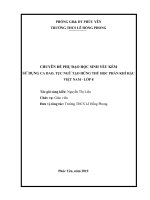 chuyên đề sử dụng ca dao, tục ngữ tạo hứng thú dạy phần khí hậu việt nam – lớp 8 