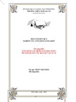 SKKN ứng dụng các định luật bảo toàn để giải quyết các bài tập vật lý 10 