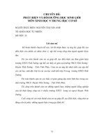 chuyên đề phát hiện và bồi dưỡng học sinh giỏi môn sinh học lớp 9 THCS 