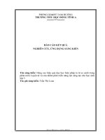 SKKN nâng cao hiệu quả dạy học biện pháp tu từ so sánh trong phân môn luyện từ và câu nhằm phát triển năng lực sáng tạo cho học sinh lớp 3  