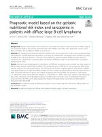 Prognostic model based on the geriatric nutritional risk index and sarcopenia in patients with diffuse large B-cell lymphoma