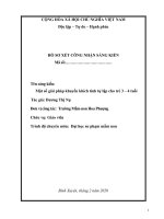 SKKN một số giải pháp khuyến khích tính tự lập cho trẻ 3 – 4 tuổi 