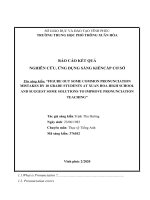 SKKN figure out some common pronunciation mistakes by 10 grade students at xuan hoa high school AND SUGGEST SOME SOLUTIONS TO IMPROVE PRONUNCIATION TEACHING 