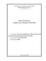 SKKN nâng cao kĩ năng biểu đồ và nhận xét cho học sinh trong ôn thi trung học phổ thông quốc gia môn địa lí 