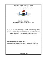 SKKN nâng cao kết quả các bài học có nội dung tìm hai số khi biết tổng và hiệu của hai số đó thông qua việc nhận diện và phân tích đề toán 