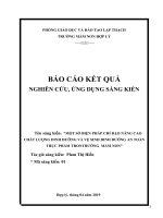 SKKN một số biện pháp chỉ đạo nâng cao chất lượng dinh dưỡng và VSATTP trong trường mầm non 