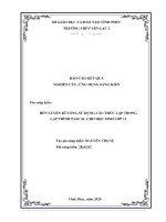 SKKN rèn luyện kĩ năng sử dụng cấu trúc lặp trong lập trình pascal cho học sinh lớp 11 