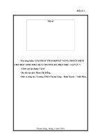 GIẢI PHÁP TÍCH hợp kĩ NĂNG THOÁT HIỂM CHO học SINH THCS QUA CHƯƠNG III điện học   vật lý 7  