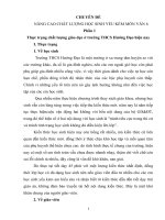 chuyên đề NÂNG CAO CHÂT LƯỢNG học SINH yếu kém môn văn 6 