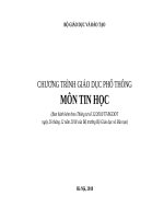 CHƯƠNG TRÌNH GIÁO dục PHỔ THÔNG môn TIN học 