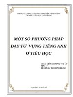 SKKN một số phương pháp dạy từ vựng tiếng anh ở tiểu học 
