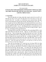 SKKN sử dụng phần mềm microsoft power point trong dạy học bài chiến tranh thế giới thứ hai (1939   1945), lịch sử lớp 11 THPT, chương trình cơ bản 