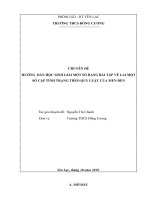 chuyên đề hướng dẫn học sinh giải một  số dạng bài tập về lai một cặp tính trạng cơ bản theo các quy luật của men đen 