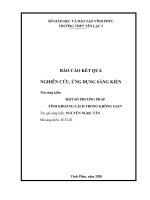SKKN một số phương pháp tính khoảng cách trong không gian 