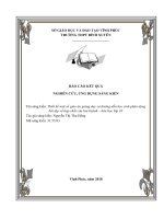 SKKN thiết kế một số giáo án giảng dạy và hướng dẫn học sinh phân dạng bài tập về hợp chất của lưu huỳnh – hóa học lớp 10 