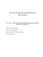 chuyên đề một số bài tập phân hóa phần kim loại kiềm, kiềm thổ và hợp chất 