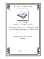 SKKN đặc trưng truyện ngắn và định hướng đọc   hiểu văn bản truyện ngắn trong nhà trường THPT 