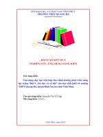 SKKN vận dụng dạy học tích hợp theo định hướng phát triển năng lực trong bài 9  tin học và xã hội cho học sinh khối 10 trường THPT quang hà 