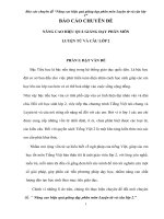 SKKN báo cáo chuyên đề  nâng cao hiệu quả giảng dạy phân môn luyện từ và câu lớp 2 