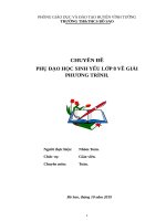 chuyên đề phụ đạo học sinh yếu lớp 8 về giải phương trình 