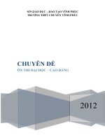 chuyên đề ôn thi đại học cao đẳng môn toán THPT chuyên vĩnh phúc 