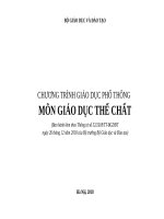 CHƯƠNG TRÌNH GIÁO dục PHỔ THÔNG môn GIÁO dục THỂ CHẤT 