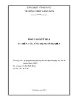 SKKN áp dụng phương pháp dạy học tích hợp trong dạy học chủ đề vectơ ở lớp10 THPT 