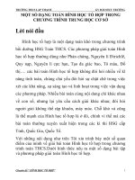 chuyên đề một số DẠNG TOÁN HÌNH học tổ hợp TRONG CHƯƠNG TRÌNH TRUNG học cơ sở bài 1 