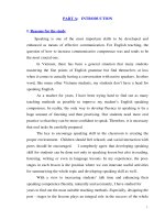 Developing speaking skill for 11th students in que phong upper secondary by designing encouraging activities for the post  stage in each lesson 