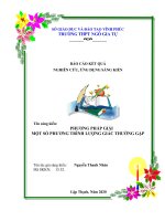 SKKN phương pháp giải một số phương trình lượng giác thường gặp 