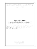 SKKN một số giải pháp nhằm áp dụng phương pháp dạy học theo dự án môn khoa học lớp 5 một cách hiệu quả 
