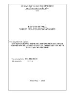 SKKN xây dựng chương trình nhà trường môn hóa học 11 theo hướng phát triển năng lực giải quyết vấn đề và sáng tạo cho học sinh 