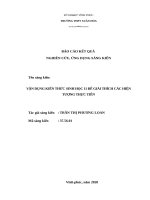 SKKN vận DỤNG KIẾN THỨC SINH học 11 để GIẢI THÍCH các HIỆN TƯỢNG THỰC TIỄN 